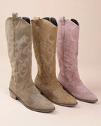 Ryder Embroidered Knee-High Boots