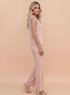 Women’s Jumpsuit – Sleeveless Wide-Leg Elegant One-Piece