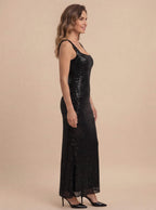 Women’s Embellished Square-Neck Evening Gown