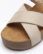 Women’s Platform Slide Sandals- Braided Strap
