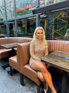 Adriana Long Sleeve Sequin Dress – Gold