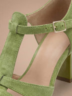 Women’s Strappy Buckle Block Heel Sandals