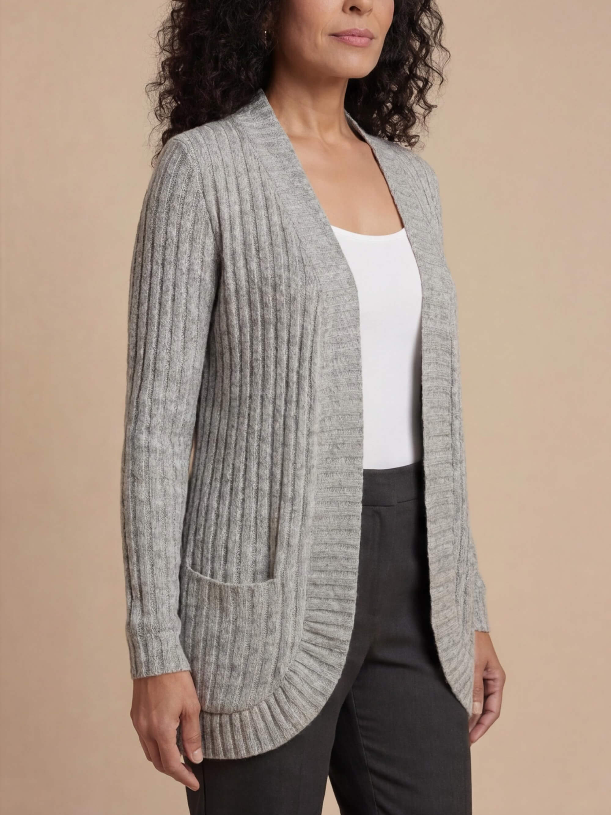 Women’s Ribbed Knit Cardigan – Elegant Everyday Layer & Timeless Comfort
