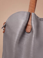 Women’s Textured Shoulder Bag with Top Handles