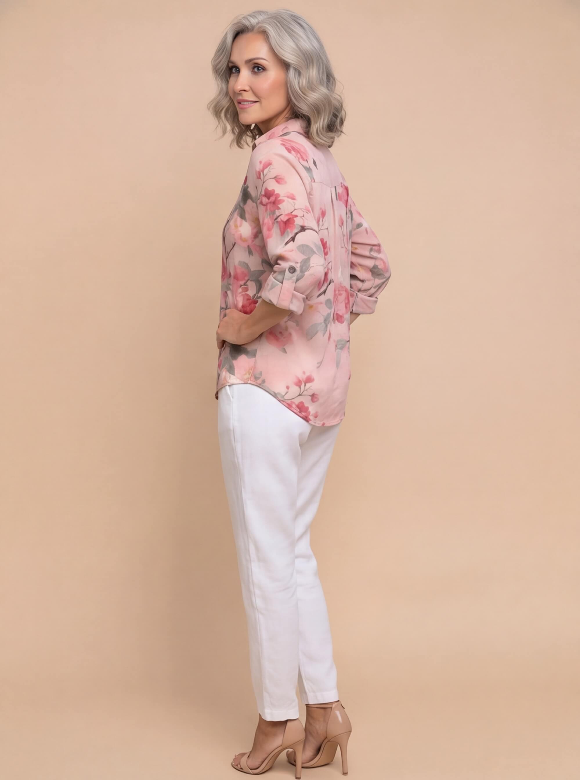 Women’s Floral Button-Up Blouse