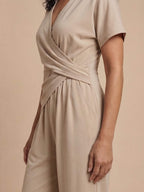 Women’s Wrap Front Cuffed Jumpsuit