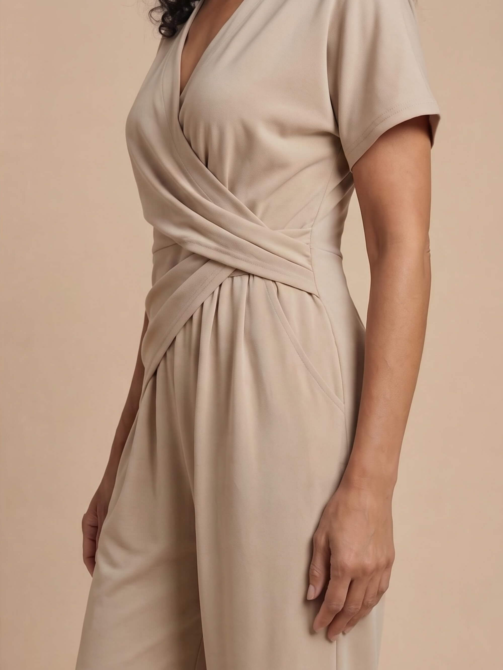 Women’s Wrap Front Cuffed Jumpsuit