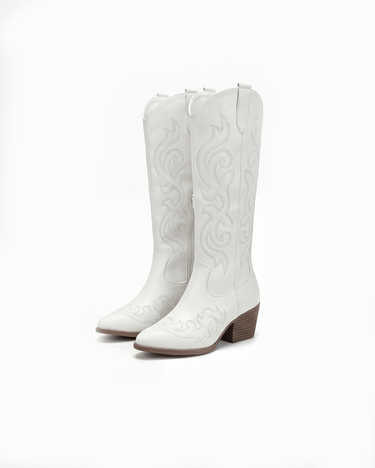Women’s Knee-High Heeled Boots- Western Stitch