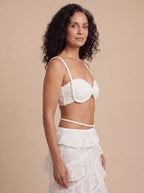 Women’s Twist Top and Lace-Look Maxi Skirt Set