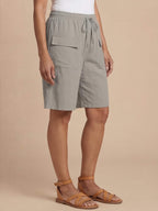 Women’s Drawstring Cargo Bermuda Shorts