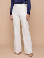 Women’s White High-Waisted Wide-Leg Trousers – Timeless Elegance