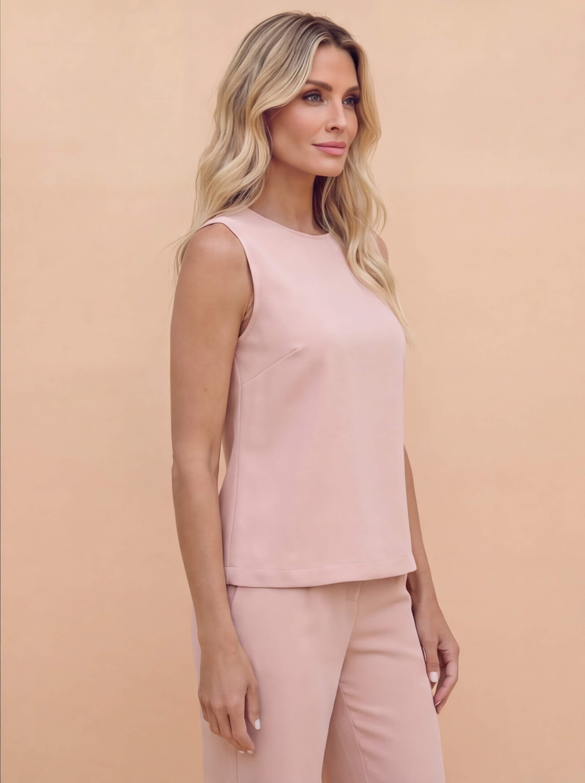 Women’s Jumpsuit – Sleeveless Wide-Leg Elegant One-Piece