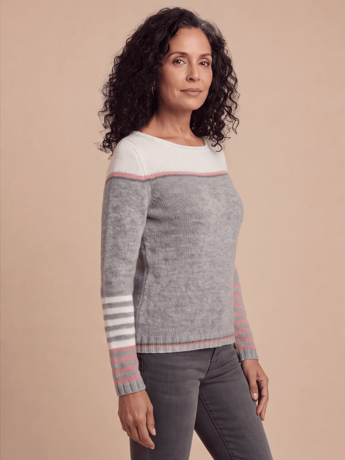 Women’s Striped Boat-Neck Knit Sweater