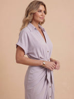 Women’s Ruched Midi Summer Dress