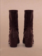 Women’s Suede-Look Block Heel Ankle Boots