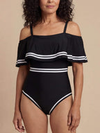 Women’s Off-Shoulder Ruffle With Straps One-Piece Swimsuit