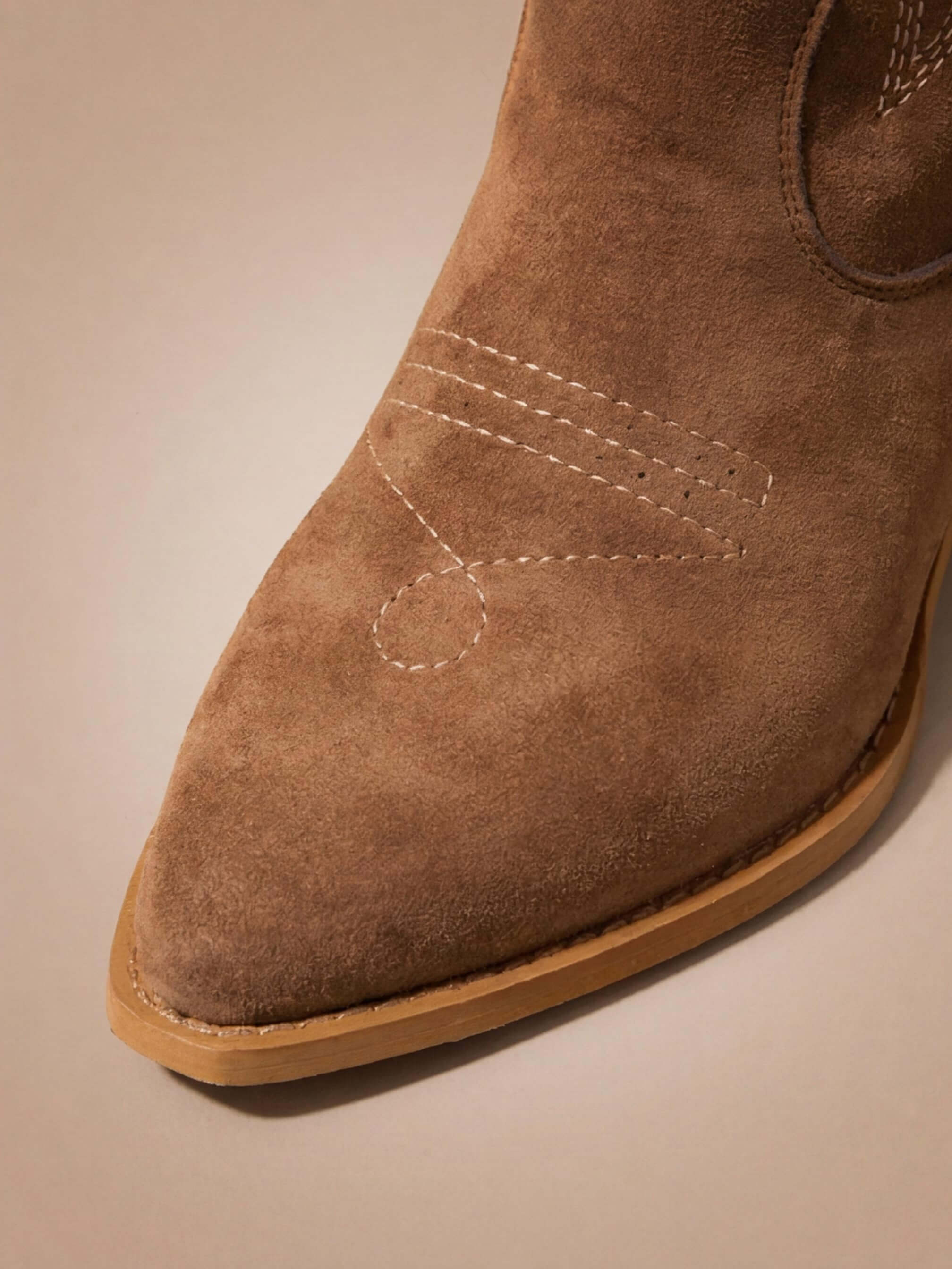 Savannah Suede Cowboy Ankle Boots