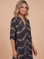 Women’s Boho Striped Maxi Dress – Effortless Flow & Elegance