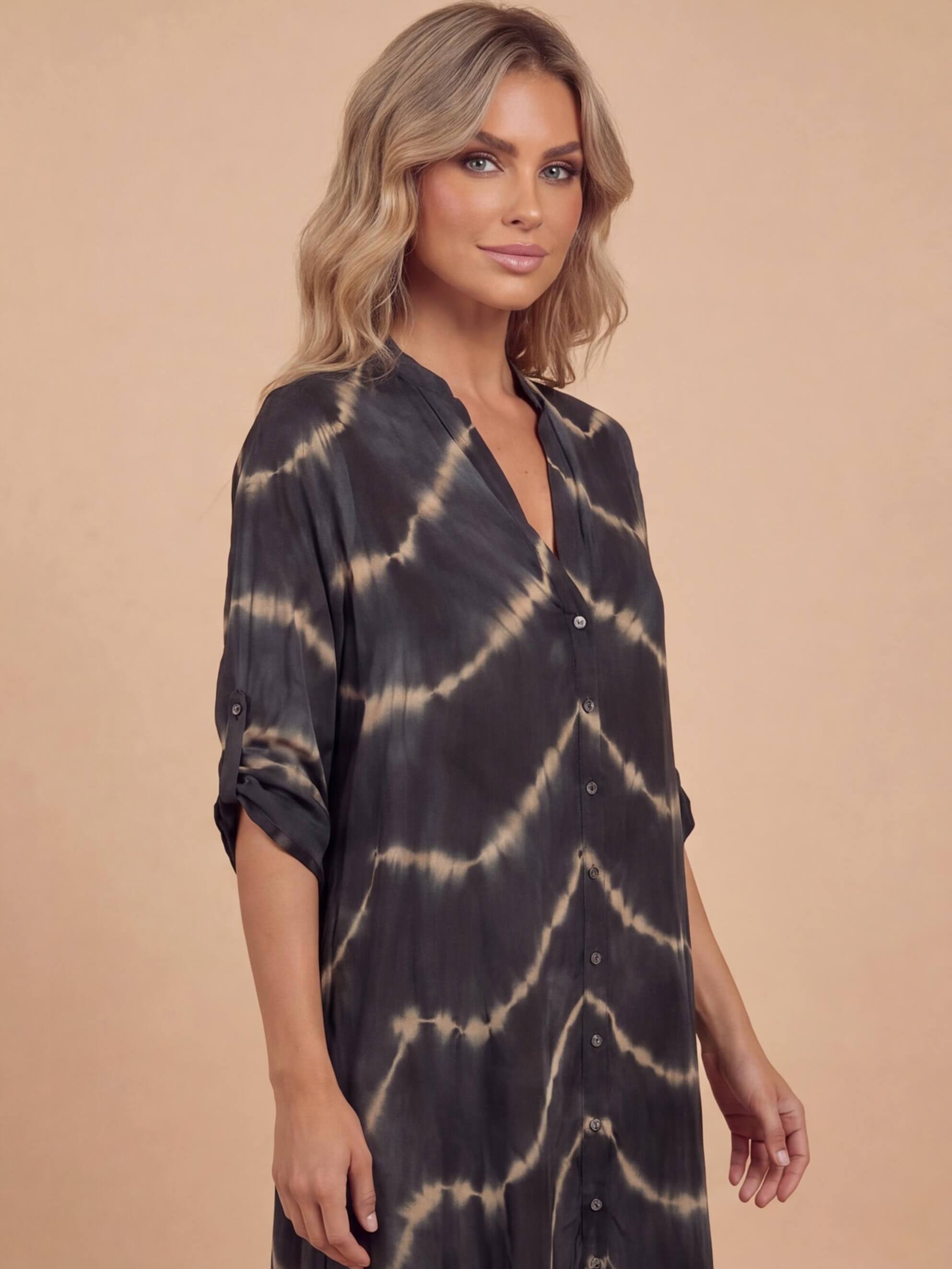 Women’s Boho Striped Maxi Dress – Effortless Flow & Elegance