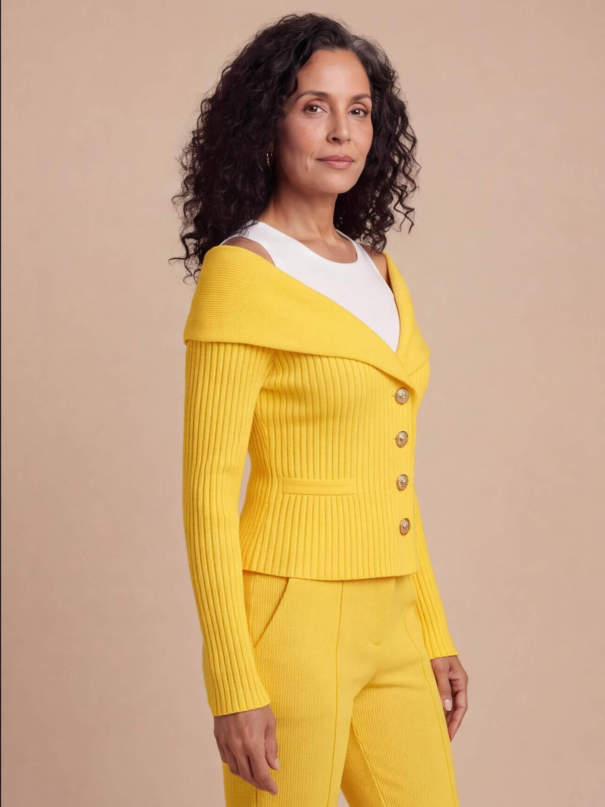Women’s Ribbed Knit Button-Up Cardigan