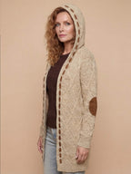 Women’s Vintage Knit Cardigan – Openwork Detail & Cozy Fall Style