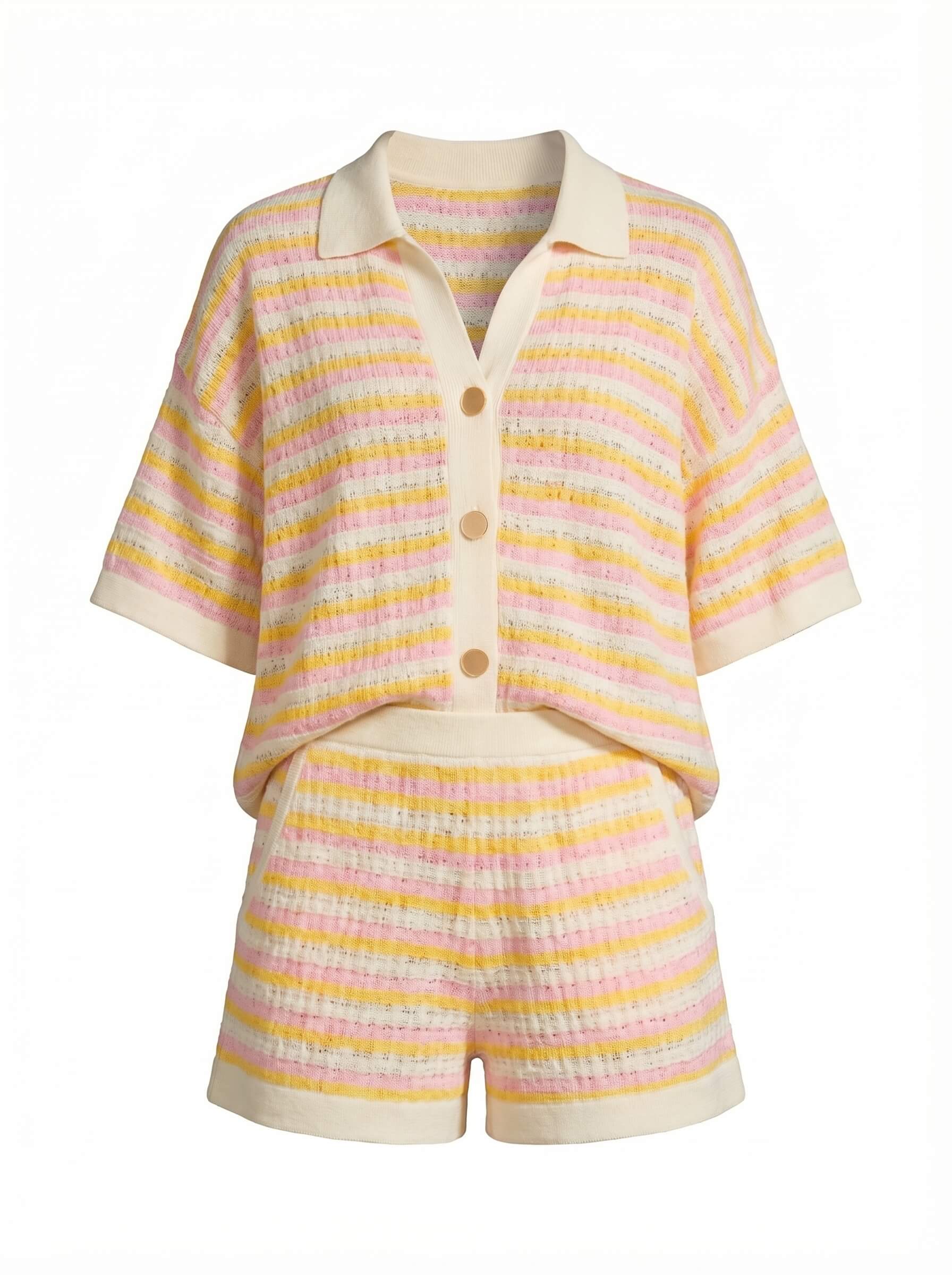 Women’s Striped Summer Two-Piece Set