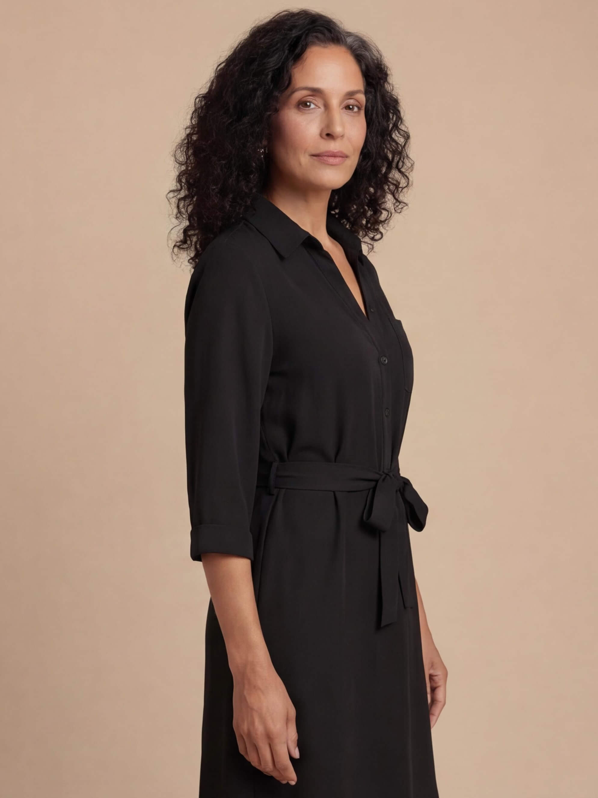 Women’s Dress – Casual Day-to-Evening Shirt Dress
