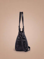 Women’s Structured Zip Pocket Shoulder Bag