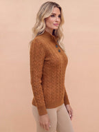 Women’s Cable Knit Button-Up Sweater