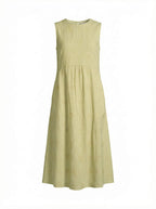 Women’s Dress – Embroidered Sleeveless Midi Dress