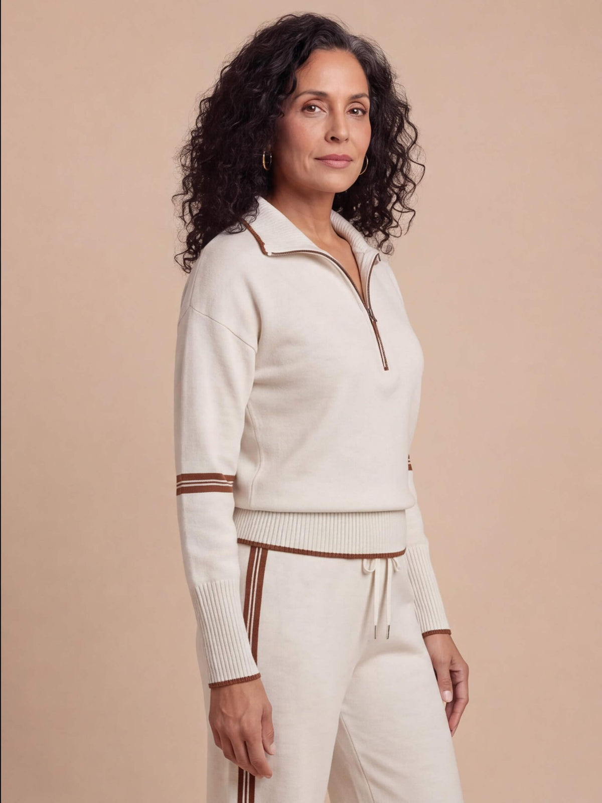 Women’s Quarter-Zip Knit Lounge Set