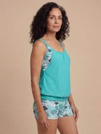 Women’s Floral Tankini Boyshort Bikini Set