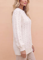 Women’s Cable Knit Oversized Turtleneck Sweater