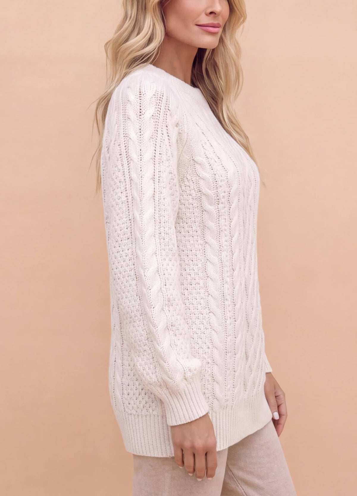 Women’s Cable Knit Oversized Turtleneck Sweater