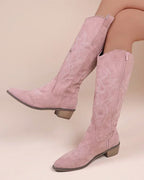 Ryder Embroidered Knee-High Boots