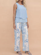 Women’s Two-Piece Summer Set – Effortless Elegance & Breezy Comfort