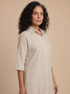 Women’s Striped Shirt Dress – Lightweight & Effortless Elegance