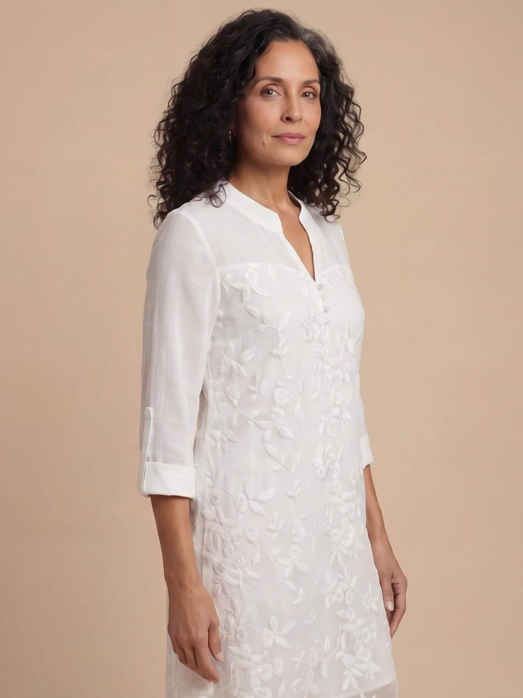 Women’s Embroidered Sheer Hem Mini Dress