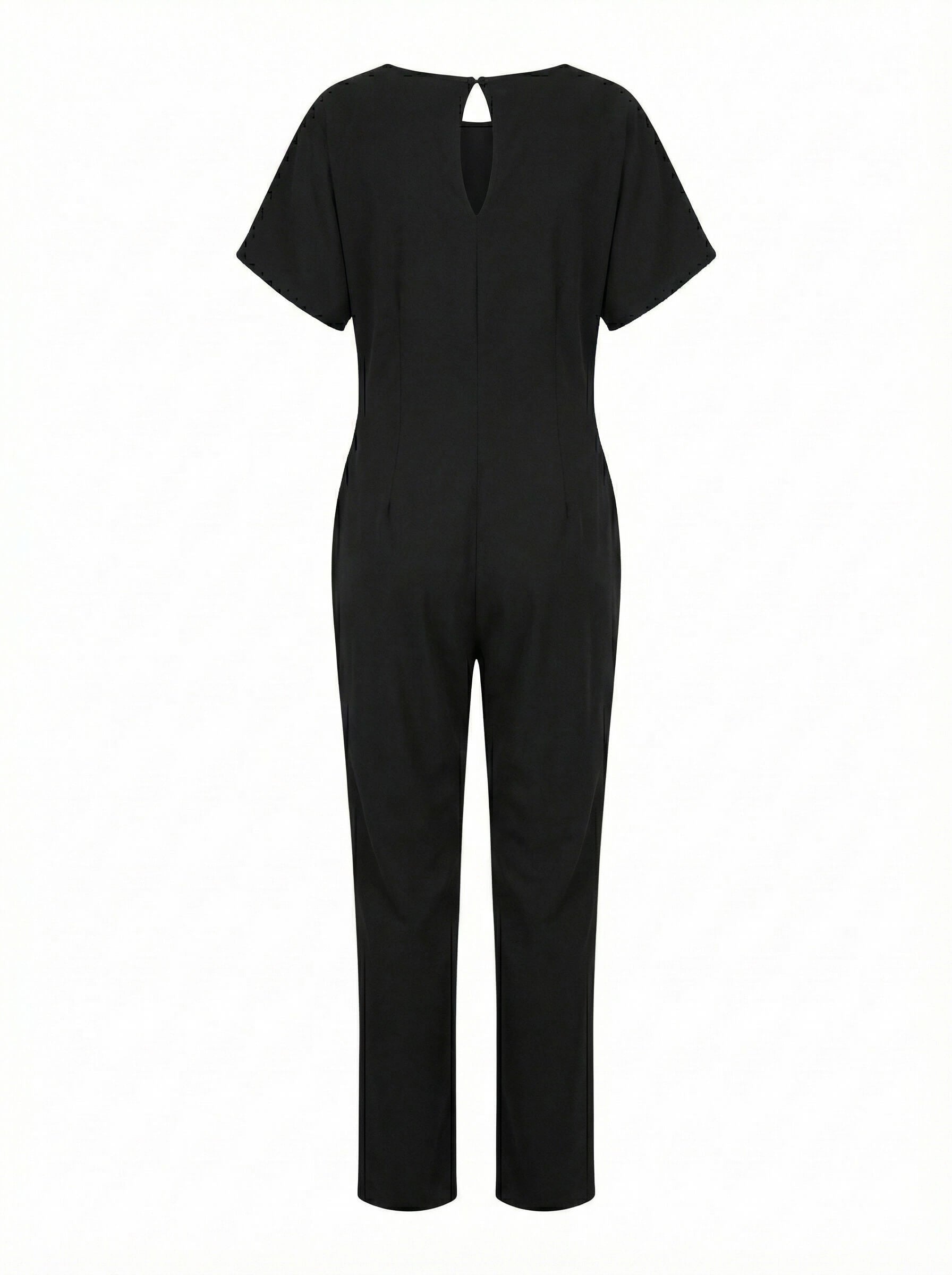 Women’s Jumpsuit – Tie-Waist Wide-Leg Jumpsuit