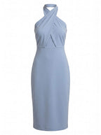 Women’s Halter Mini Dress – Draped Elegance