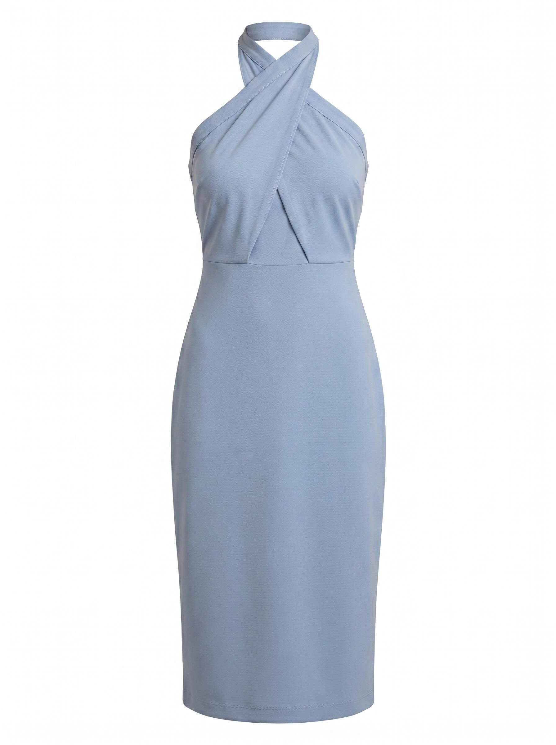 Women’s Halter Mini Dress – Draped Elegance