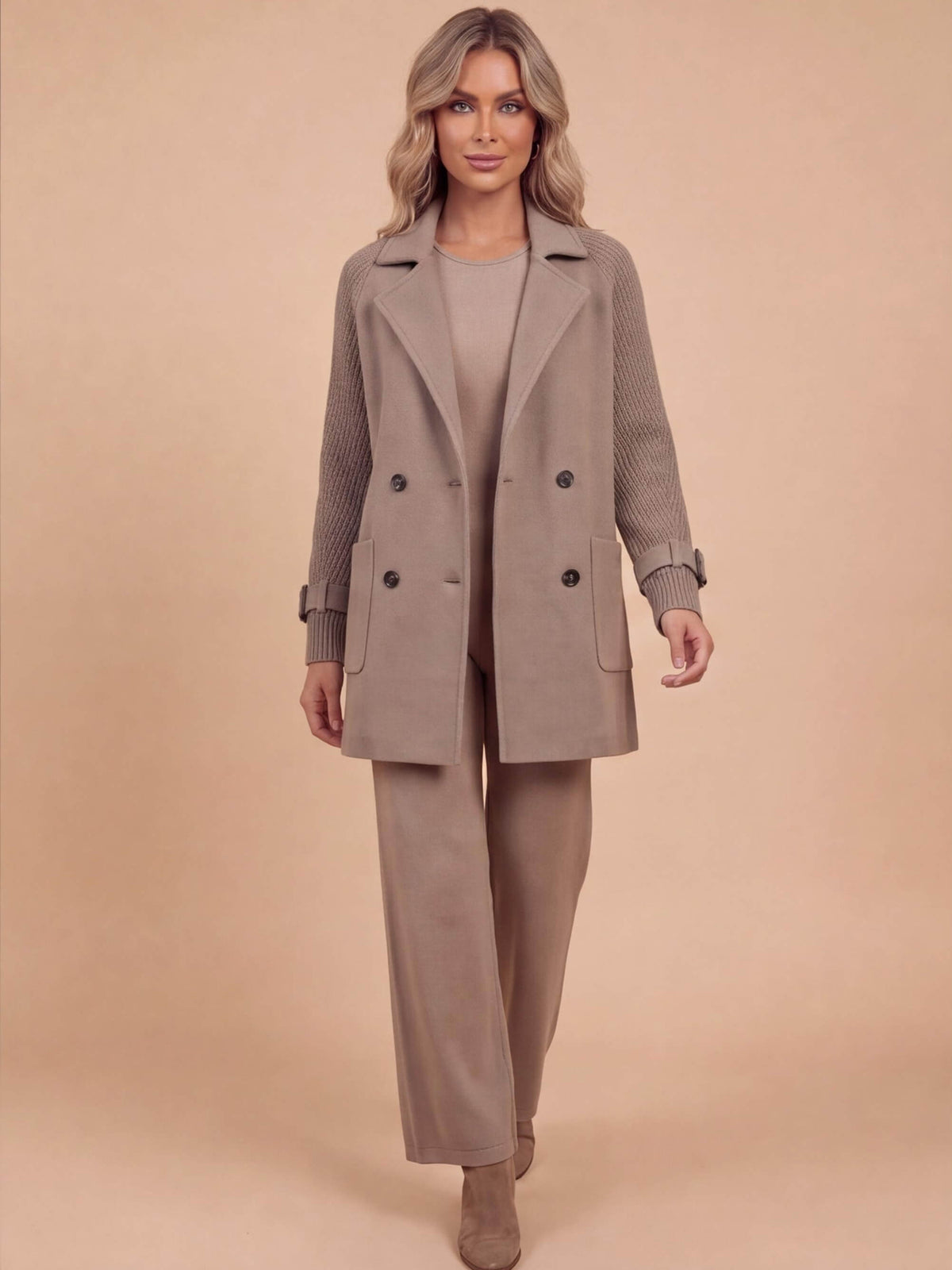 Women’s Belt Detail Button-Up Coat
