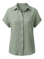 Women’s Relaxed Pocket Button-Up Shirt