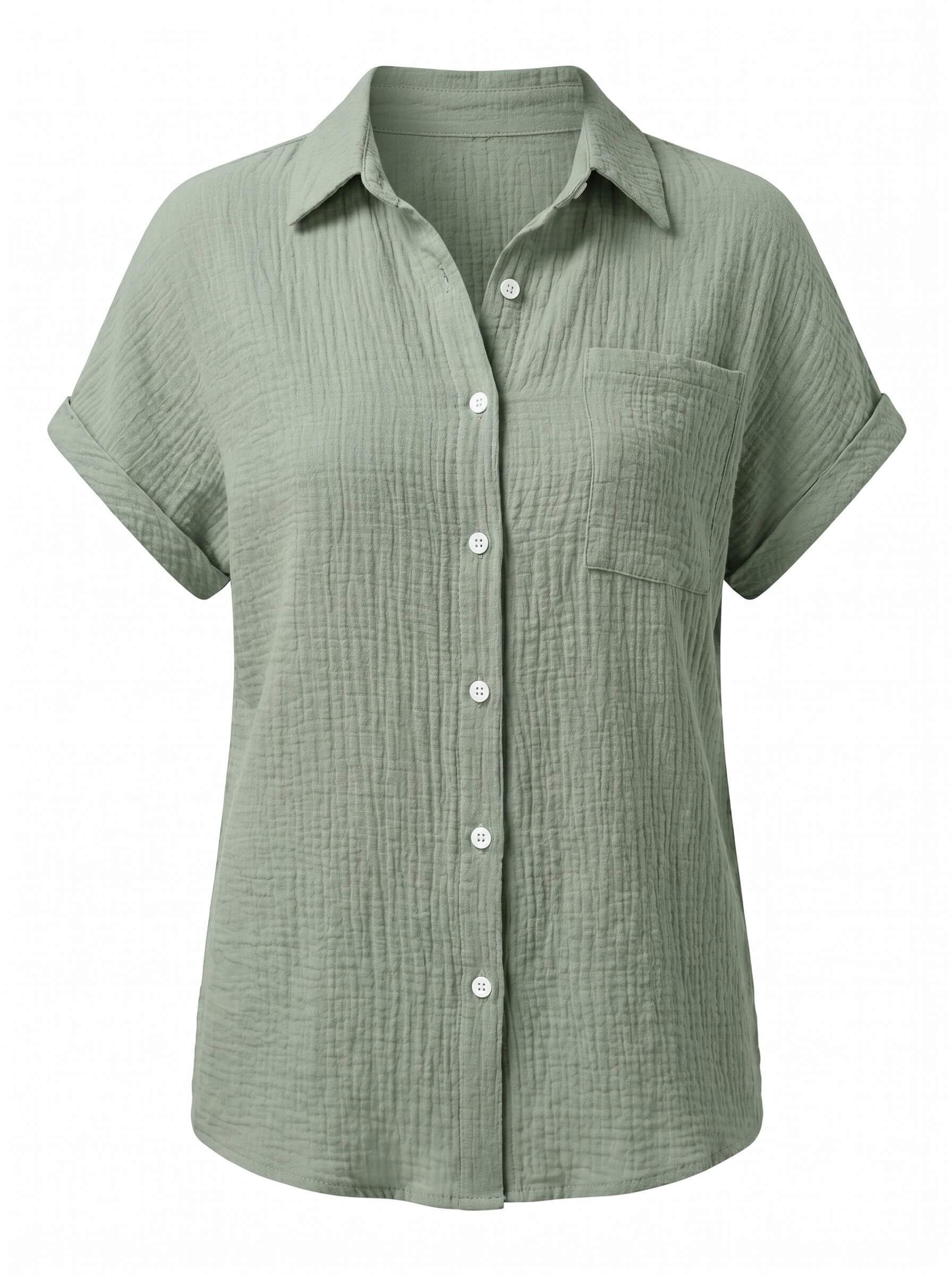 Women’s Relaxed Pocket Button-Up Shirt