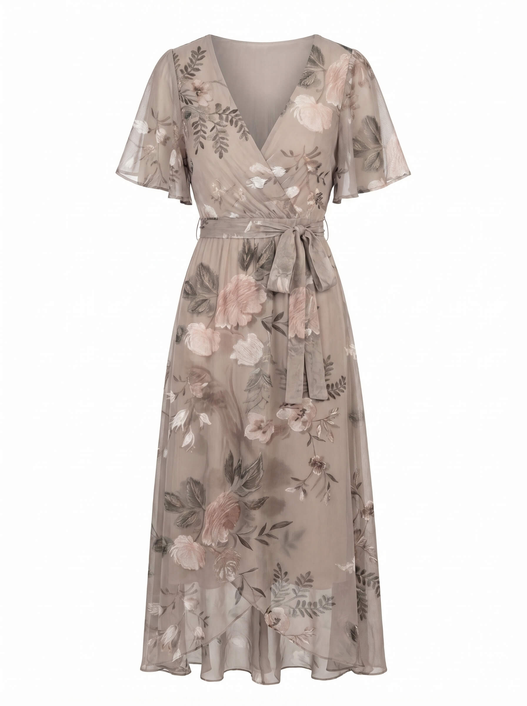 Women’s Floral V-Neck Midi Dress