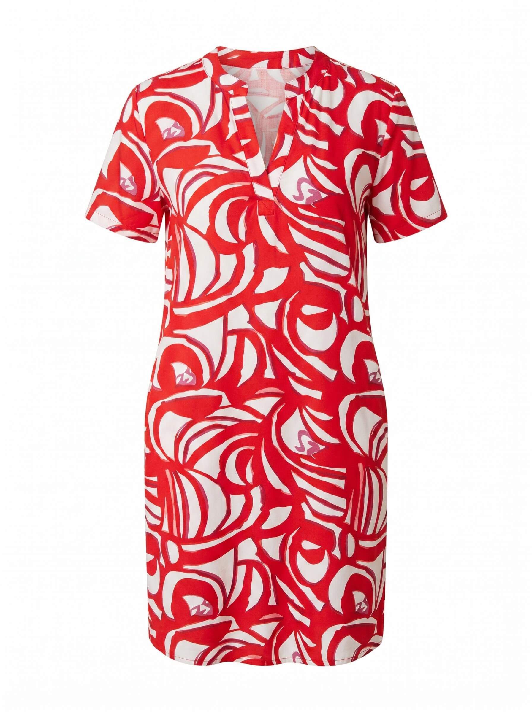 Women’s Abstract Print Pocket Shirt Dress