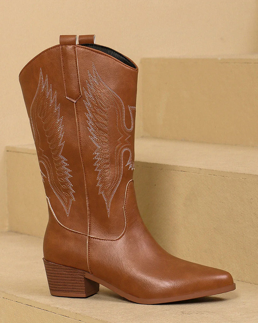 Dakota Embroidered Cowgirl Boots