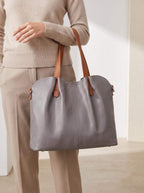 Women’s Textured Shoulder Bag with Top Handles