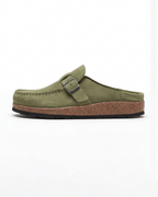 Women’s Flat Mules Loafer-Style with Buckle-Strap