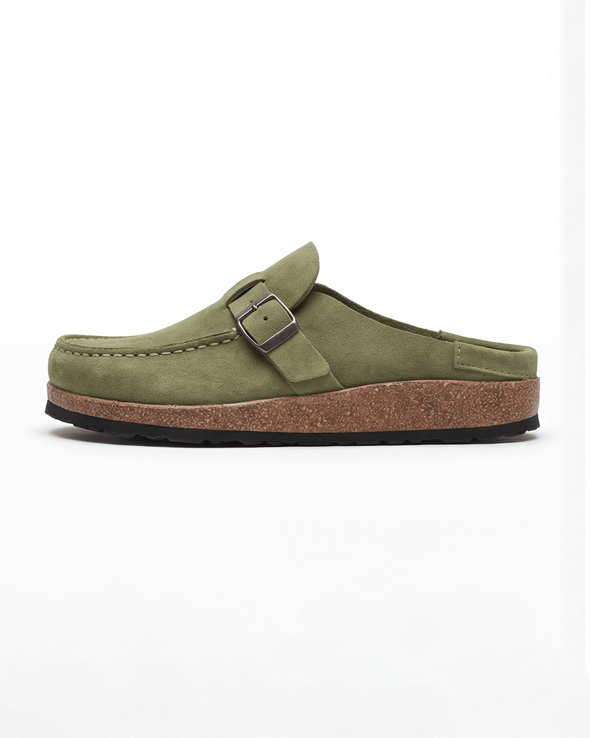 Women’s Flat Mules Loafer-Style with Buckle-Strap